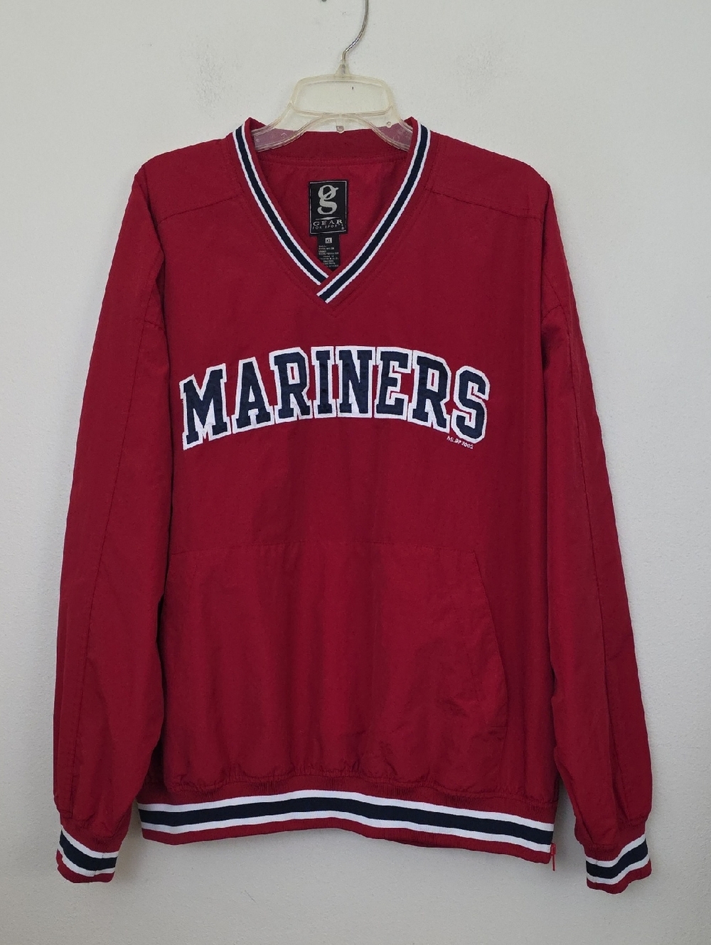 Mariners Gear For Sports Red Athletic Baseball Pullover w/ Applique Mens XL